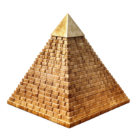 Ancient Egyptian Pyramid Model Detailed 3D Render of Stone Blocks and Structure png