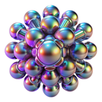 impressive minimalist A swarm of nanobots forming a complex, evolving shape, shimmering with iridescent colors, lit by a dynamic, shifting light, abstract digital art style original png