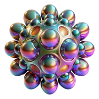 wonderful modern A swarm of nanobots forming a complex, evolving shape, shimmering with iridescent colors, lit by a dynamic, shifting light, abstract digital art style high quality png