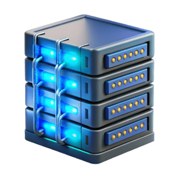 skön rustik en server kuggstång fylld med blinkning lampor och ledningar, komplex och organiserad strukturera, belyst förbi en Häftigt blå ljus, teknisk illustration stil hög upplösning png