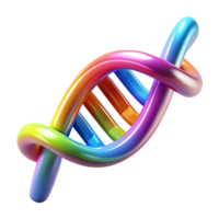 beautiful traditional A DNA strand forming a double helix, glowing with vibrant colors, representing genetic engineering, lit by a dynamic, shifting light, scientific illustration style genuine png