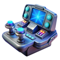magnificent abstract A futuristic control panel with glowing buttons and displays, complex interface and intricate details, lit by a cool blue light, cyberpunk style professional png