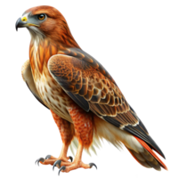 Majestic RedTailed Hawk Soaring High in the Sky a Stunning Bird of Prey with Sharp Talons and Intense Gaze png