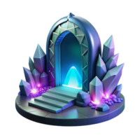 beautiful traditional A hidden portal shimmering with magical energy, leading to an unknown realm, illuminated by an otherworldly light. Surreal, abstract style detailed png