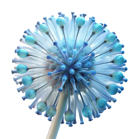 beautiful classic Close-up of a frosted dandelion seedhead, delicate and intricate, lit by a soft, cool blue light, macro photography style exclusive png