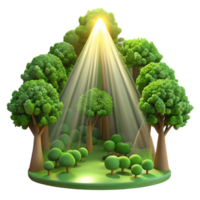 stunning modern A sunbeam piercing through a dense forest canopy, dappled lighting, dreamy style original png