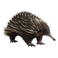 A Stunning Close Up View of an Echidna Animal with its Unique Spines and Features png