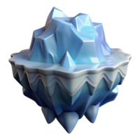 serene traditional A melting iceberg in the Arctic ocean, dramatic lighting, realistic style professional png