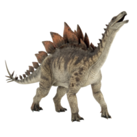 A Stunning 3D Render of a Stegosaurus Dinosaur on Black Background png