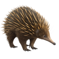 Closeup of an Echidna Showing its Unique Spines and Features png