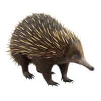Closeup of an Echidna a Unique Australian Mammal with Spines and a Long Snout png