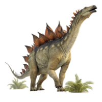 A Stunning 3D Render of a Stegosaurus Dinosaur in a Prehistoric Setting png