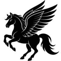 Dark and Enigmatic Silhouette of the Pegasus Constellation in Space vector