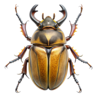 Closeup of a Striking GoldenBrown Beetle with Pronounced Thorax and Long Legs png