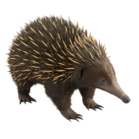 Detailed Close Up of an Echidna Showing its Unique Spines and Features png