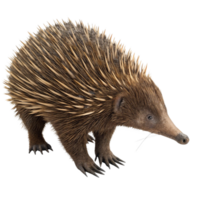 A Detailed Close Up of an Echidna Showing its Unique Spines and Claws png
