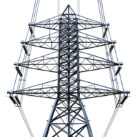haute Tension Puissance transmission la tour structure détaillé vue png