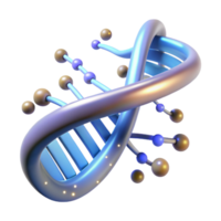 serene classic A Dna Strand Transforming Into a Digital detailed png