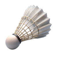 Highquality image of a single white badminton shuttlecock on a black background png