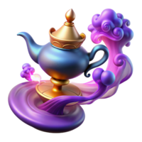 serene creative A Powerful Djinn Emerging from a Magic high quality png