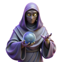 elegant traditional A Mysterious Oracle with Veiled Eyes and professional png