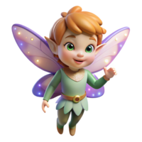 beautiful artistic A Whimsical Pixie with Iridescent Wings authentic png