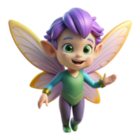 vibrant vintage A Whimsical Pixie with Iridescent Wings exclusive png