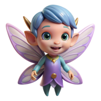 elegant vintage A Whimsical Pixie with Iridescent Wings original png