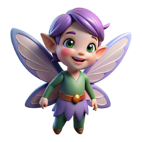 dramatic contemporary A Whimsical Pixie with Iridescent Wings genuine png