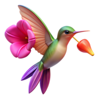magnificent modern A Hummingbird Hovering Near a Vibrant 4K png