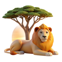 wonderful abstract A Regal Lion Pride Resting Beneath the exclusive png