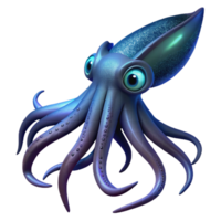 elegant traditional A Giant Squid Swimming in the Deep Ocean premium png
