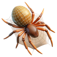 elegant creative A Tiny Intricate Spider Spinning a professional png
