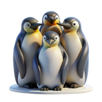 dramatic classic A group of emperor penguins huddled together against the harsh Antarctic winds, illuminated by soft, diffused light. Rendered in a documentary, photorealistic style detailed png