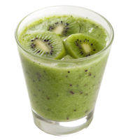 Refreshing Kiwi Smoothie in a Glass with Slices of Kiwi Fruit png