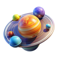 vibrant modern A Holographic Projection of the Solar premium png