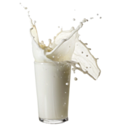 Milk Splashing in a Glass A Dynamic Image of Refreshing Dairy png