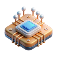 serene contemporary A Single Levitating Circuit Board premium png