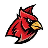 Minimalist Logo Illustration Featuring a Cardinal Bird Mascot vector
