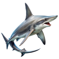 A Stunning Illustration of a Mako Shark in MidSwim Gracefully Displaying its Powerful Muscles and Sleek Body png