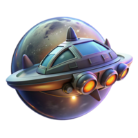 wonderful traditional A Futuristic Spaceship Orbiting a Distant high resolution png