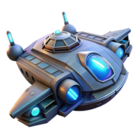 elegant modern A Futuristic Spaceship Orbiting a Distant high resolution png