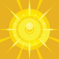 Illuminous Glowing Light on a Vibrant Yellow Background vector