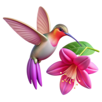 vibrant contemporary A Delicate Hummingbird Hovering Near a authentic png