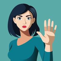 Woman s Hand Presenting Invisible Object on a White Background vector