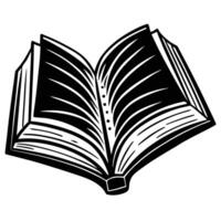 Doodle Style Open Book Isolated on White Background vector