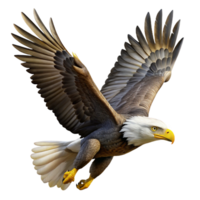 dramatic minimalist A Majestic Bald Eagle Soaring Through the premium png