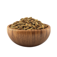 Bowl of Fennel Seeds on Transparent Background png