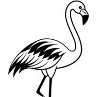 Set of 4 Flamingo Pinks on White Background in Flat Style vector