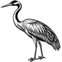 Minimalist Sketch of a Construction Crane on a White Background vector